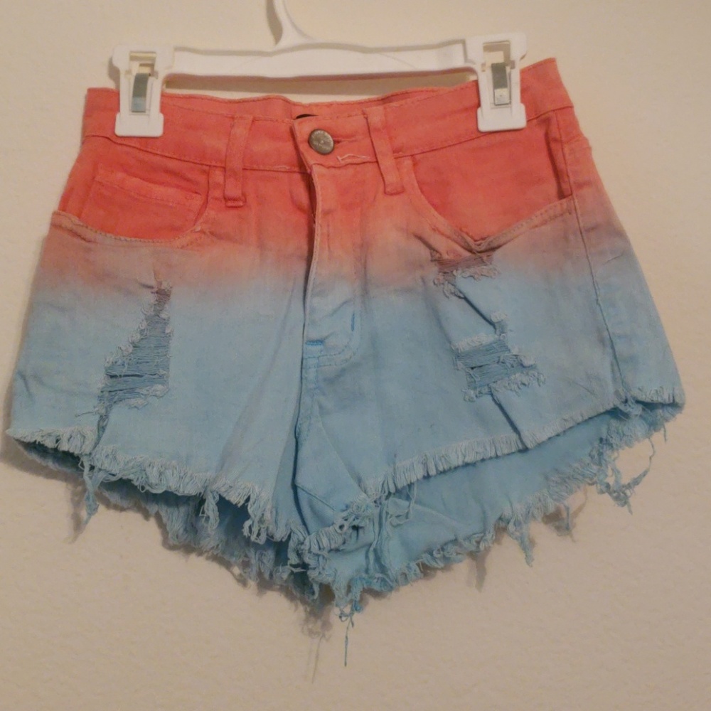 Multicolored Jean Shorts